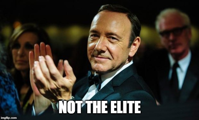 Kevin Spacey | NOT THE ELITE | image tagged in kevin spacey | made w/ Imgflip meme maker