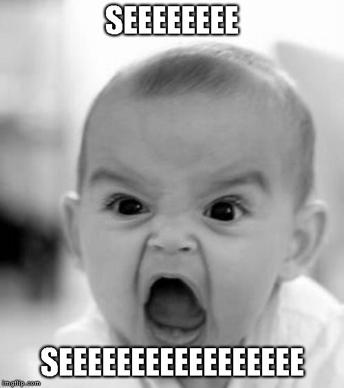 Angry Baby Meme | SEEEEEEEE; SEEEEEEEEEEEEEEEEE | image tagged in memes,angry baby | made w/ Imgflip meme maker