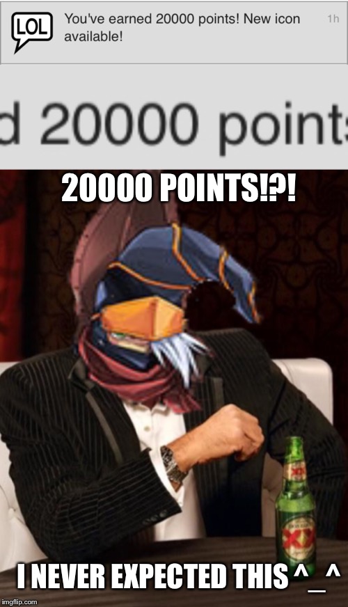 Thx for sticking with me guys | 20000 POINTS!?! I NEVER EXPECTED THIS ^_^ | image tagged in 20000 points,celebration | made w/ Imgflip meme maker