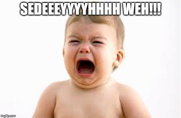 Baby Crying | SEDEEEYYYYHHHH WEH!!! | image tagged in baby crying | made w/ Imgflip meme maker