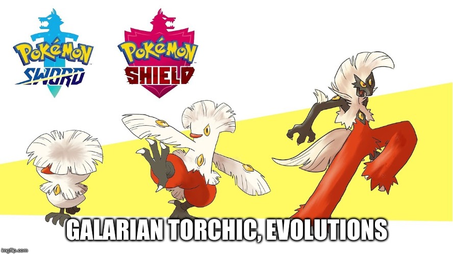 GALARIAN TORCHIC, EVOLUTIONS | made w/ Imgflip meme maker