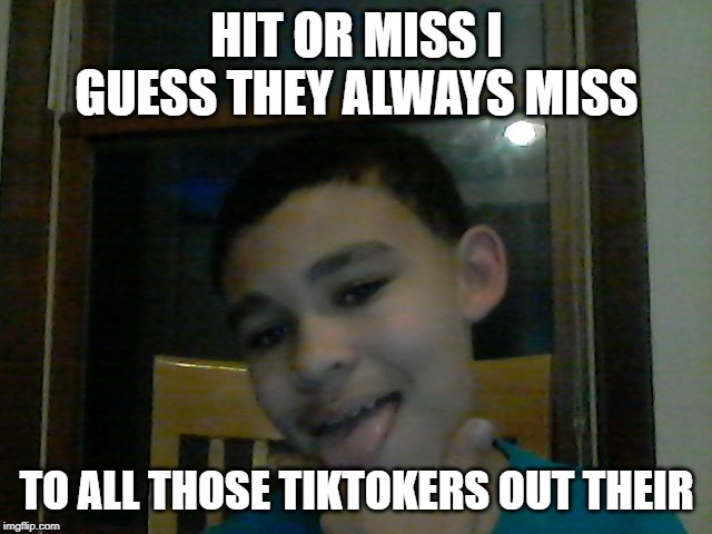 hit or miss (fake) | HIT OR MISS I GUESS THEY ALWAYS MISS; TO ALL THOSE TIKTOKERS OUT THEIR | image tagged in hit or miss fake | made w/ Imgflip meme maker