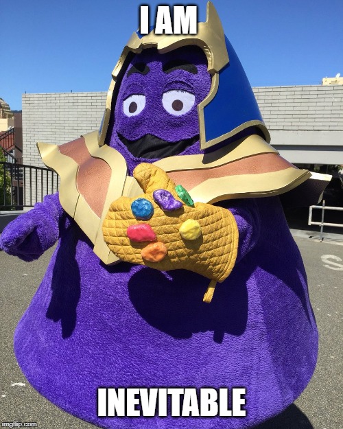 Thanos From Fortnite | I AM; INEVITABLE | image tagged in thanos from fortnite | made w/ Imgflip meme maker