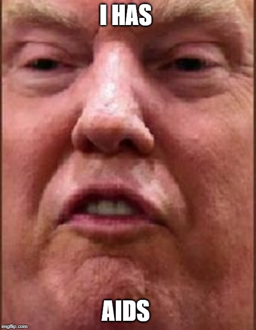 Trump Derp | I HAS; AIDS | image tagged in trump derp | made w/ Imgflip meme maker