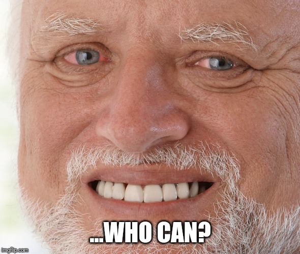 Hide the Pain Harold | ...WHO CAN? | image tagged in hide the pain harold | made w/ Imgflip meme maker