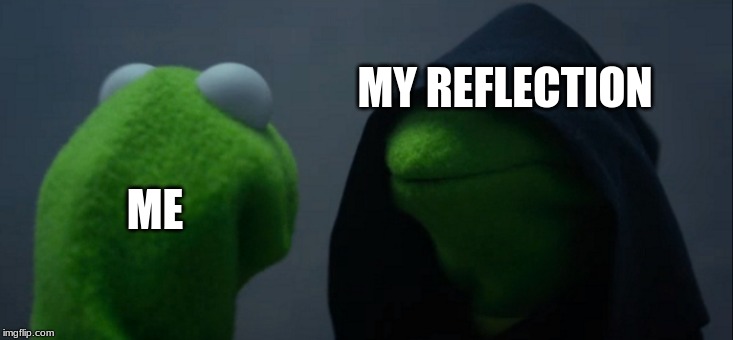 Evil Kermit Meme | MY REFLECTION; ME | image tagged in memes,evil kermit | made w/ Imgflip meme maker