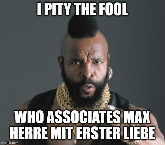 I PITY THE FOOL; WHO ASSOCIATES MAX HERRE MIT ERSTER LIEBE | made w/ Imgflip meme maker