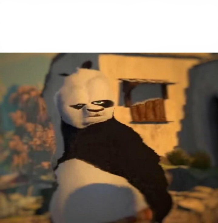 Kung Fu Panda Distorted Meme Blank Meme Template