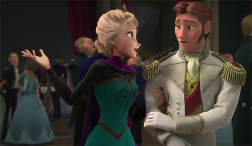 High Quality Elsa flirts with Hans Blank Meme Template