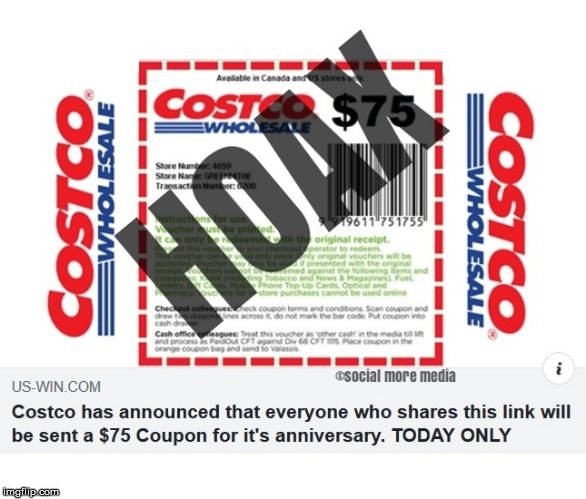 Costco Hoax | image tagged in costco,hoax,fake,fraud,canada,america | made w/ Imgflip meme maker
