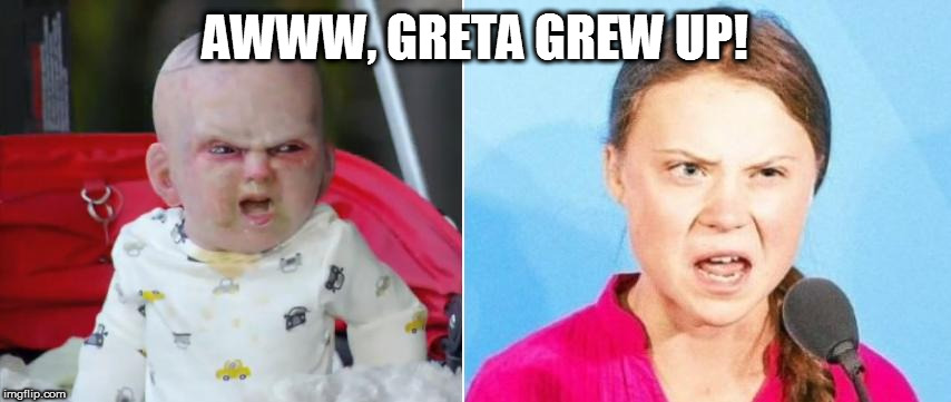 AWWW, GRETA GREW UP! | image tagged in greta | made w/ Imgflip meme maker