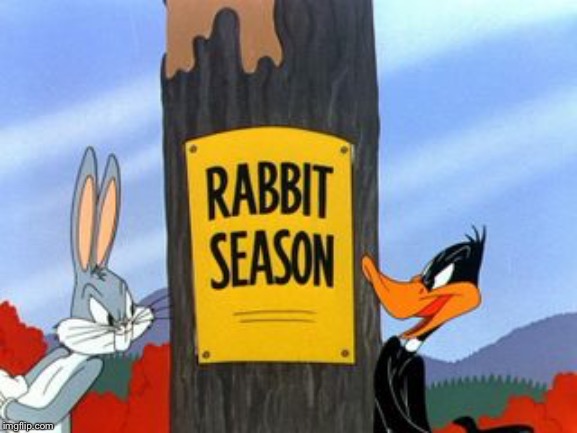 Rabbit Season | image tagged in rabbit season | made w/ Imgflip meme maker