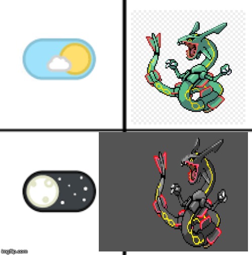 Rayquaza Dark Mode | image tagged in funny,memes,pokemon | made w/ Imgflip meme maker