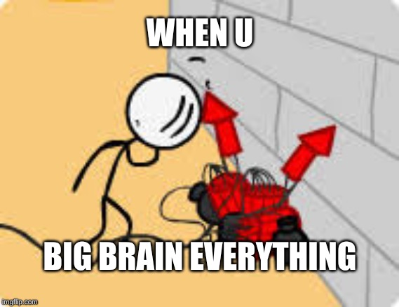 Bruh | WHEN U; BIG BRAIN EVERYTHING | image tagged in bruh | made w/ Imgflip meme maker