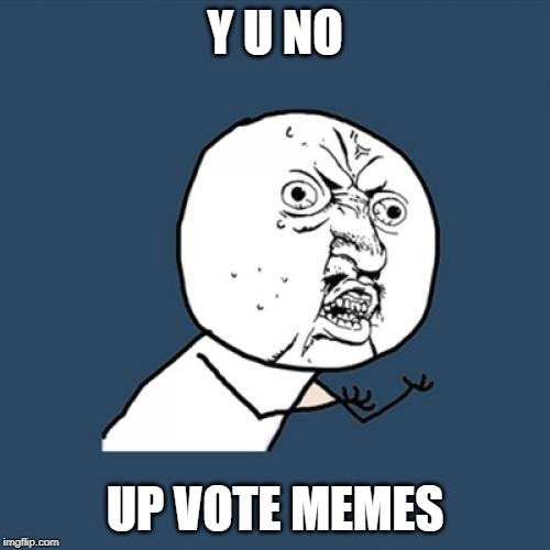 Y U No Meme | Y U NO; UP VOTE MEMES | image tagged in memes,y u no | made w/ Imgflip meme maker