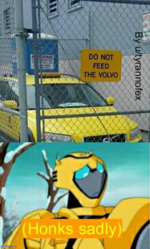 do not feed volvo | image tagged in sad,funny,memes,volvo,cars | made w/ Imgflip meme maker