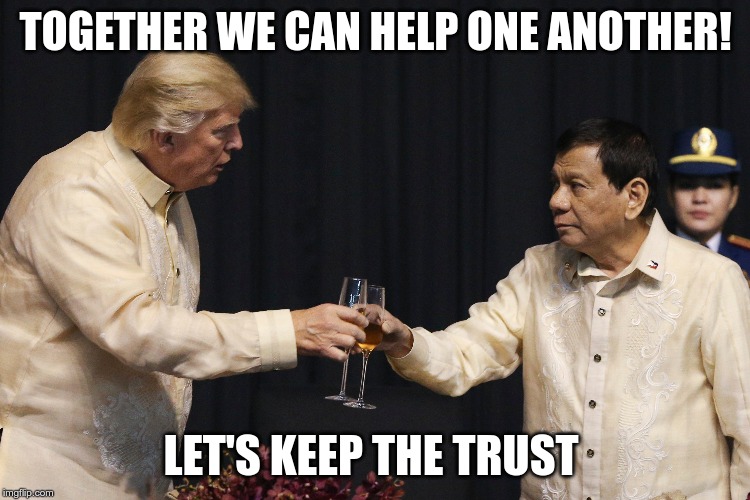 TOGETHER WE CAN HELP ONE ANOTHER! LET'S KEEP THE TRUST | image tagged in economy | made w/ Imgflip meme maker