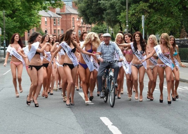 Miss Universe Bicycle Blank Meme Template