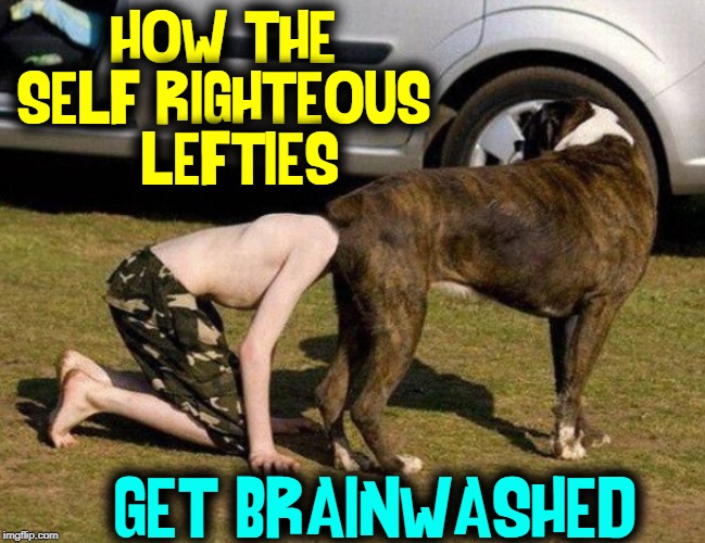 Training Center for Democrats | HOW THE SELF RIGHTEOUS   LEFTIES; GET BRAINWASHED | image tagged in vince vance,brainwashed,head up ass,leftists,dnc,democrats | made w/ Imgflip meme maker