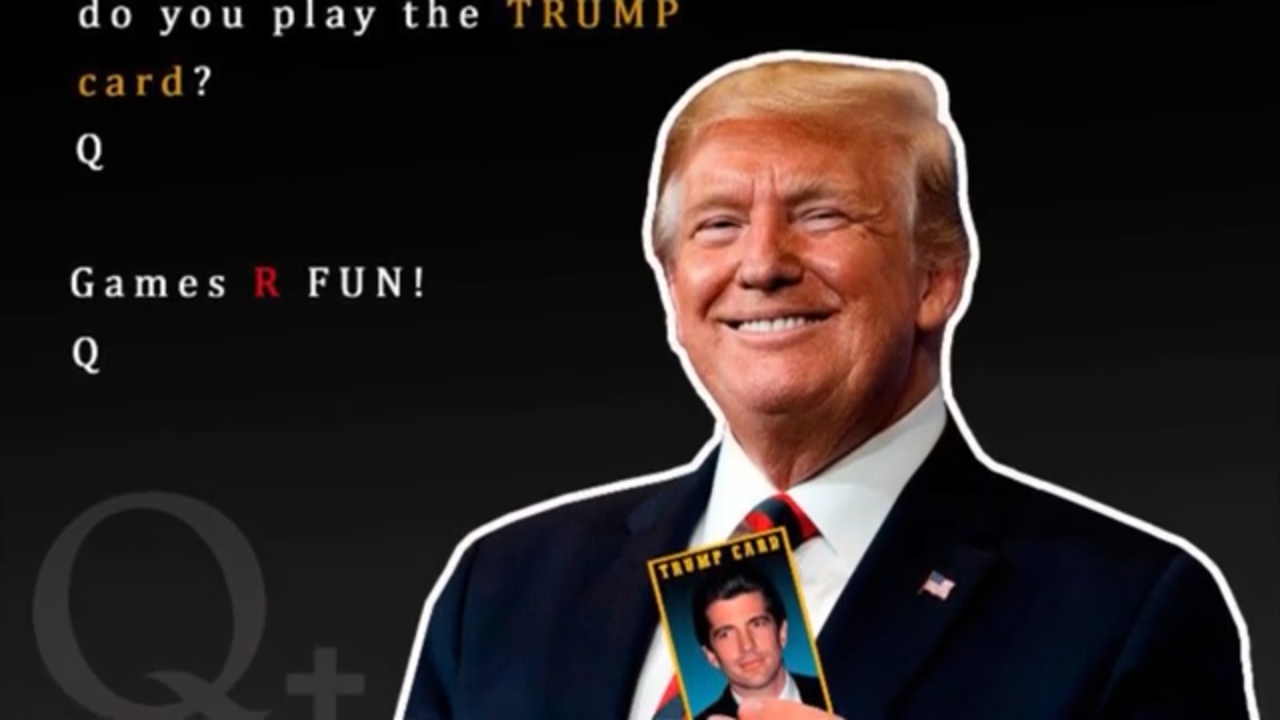 Q+ Trump Card Blank Meme Template