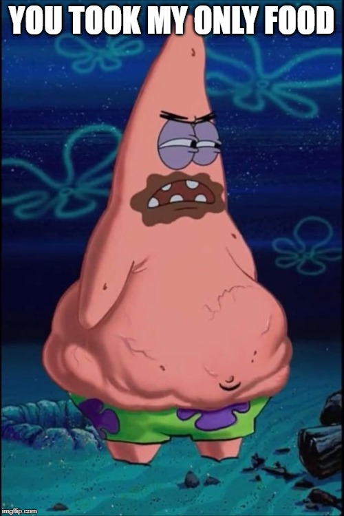 You took my x | YOU TOOK MY ONLY FOOD | image tagged in you took my x | made w/ Imgflip meme maker