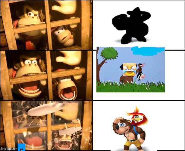 Donkey Kong and Diddy Kong surprised | image tagged in donkey kong and diddy kong surprised | made w/ Imgflip meme maker