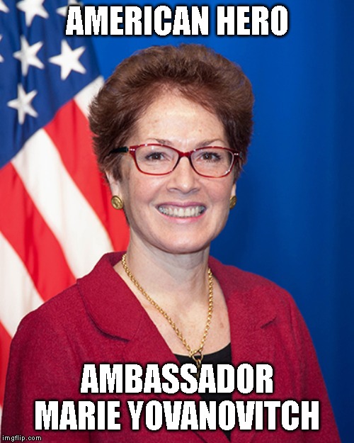 The Truth and Nothing But The Truth | AMERICAN HERO; AMBASSADOR MARIE YOVANOVITCH | image tagged in yovanovitch,ukraine,ambassador,impeach trump,trump impeachment,impeach | made w/ Imgflip meme maker