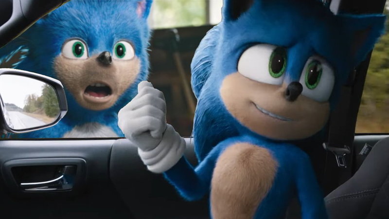 Sonic points at Sonic Blank Meme Template