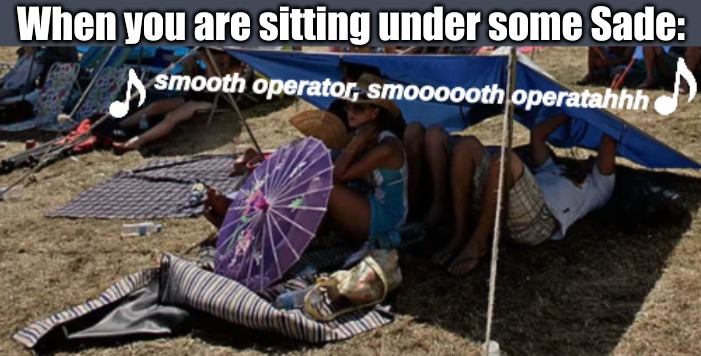 When you are sitting under some Sade: | image tagged in memes,relatable | made w/ Imgflip meme maker