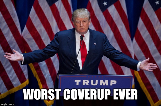 Donald Trump | WORST COVERUP EVER | image tagged in donald trump | made w/ Imgflip meme maker