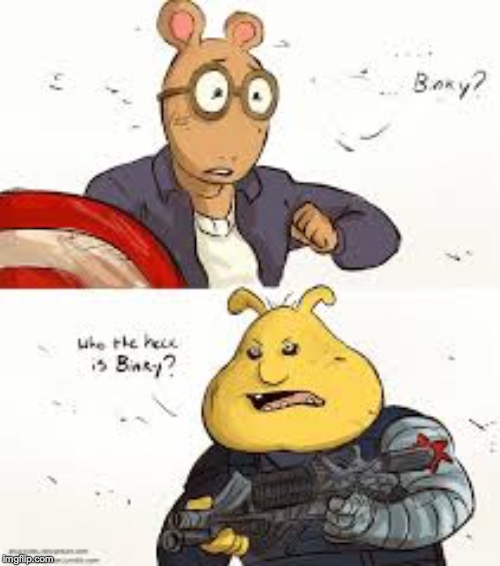 binky? | image tagged in winter soldier | made w/ Imgflip meme maker