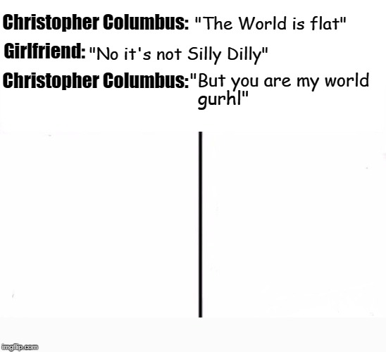 Christopher Columbus Flat World Blank Meme Template