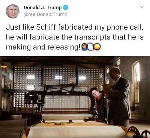 Schiff Fabricated Transcripts Blank Meme Template