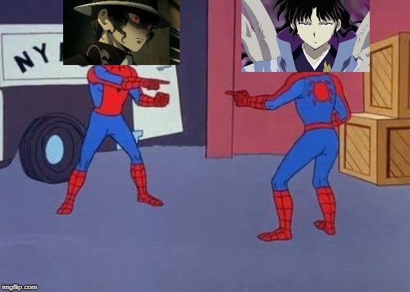 "Who are you? I'm you, but better!" | image tagged in anime,animeme,anime meme,inuyasha,demon slayer,spiderman mirror | made w/ Imgflip meme maker