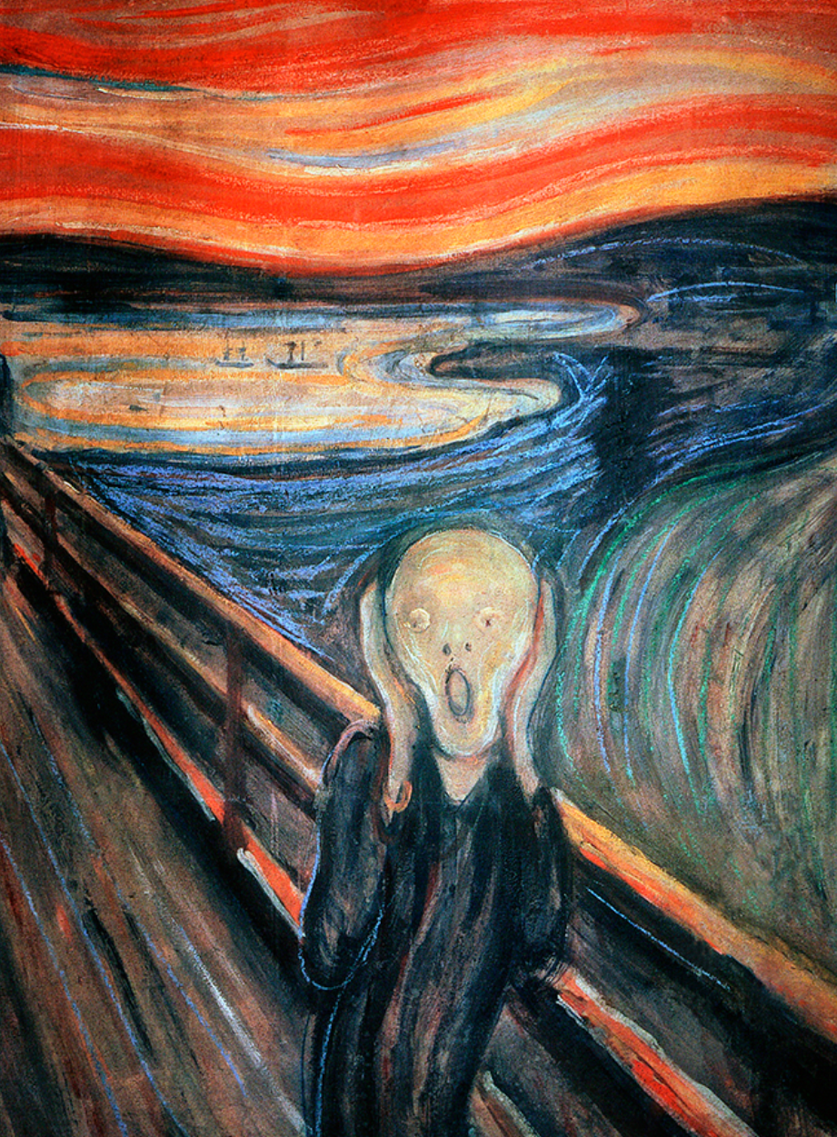 High Quality edvard munch "scream" Blank Meme Template