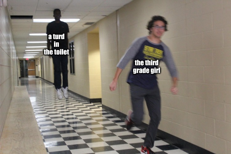 How the legend of the ghost in the second floor's girl's bathroom started: | a turd in the toilet; the third grade girl | image tagged in memes,school | made w/ Imgflip meme maker