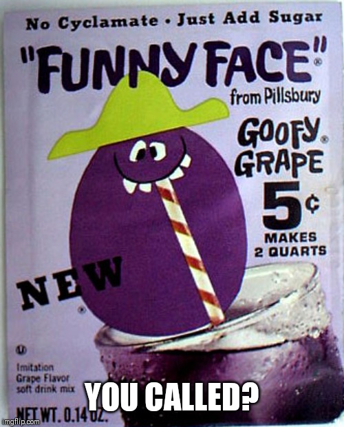 Goofy Grape | YOU CALLED? | image tagged in goofy grape | made w/ Imgflip meme maker