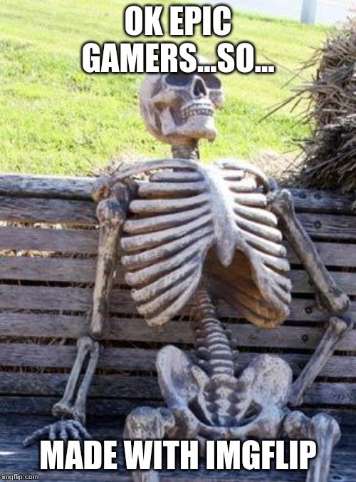 Waiting Skeleton Meme | OK EPIC GAMERS...SO... MADE WITH IMGFLIP | image tagged in memes,waiting skeleton | made w/ Imgflip meme maker