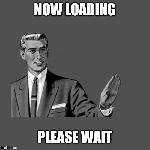 Hold Up | NOW LOADING; PLEASE WAIT | image tagged in hold up | made w/ Imgflip meme maker