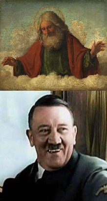 High Quality Hitler and God Blank Meme Template