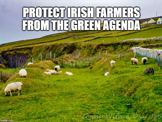 Irish Farmers under threat | PROTECT IRISH FARMERS FROM THE GREEN AGENDA | image tagged in farming | made w/ Imgflip meme maker