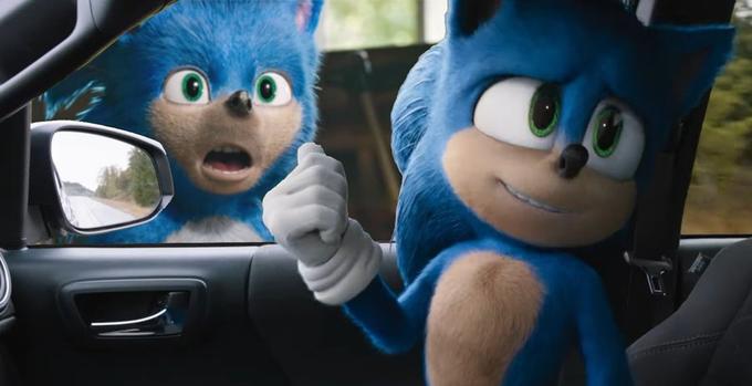 Sonic pointing at Sonic Blank Meme Template