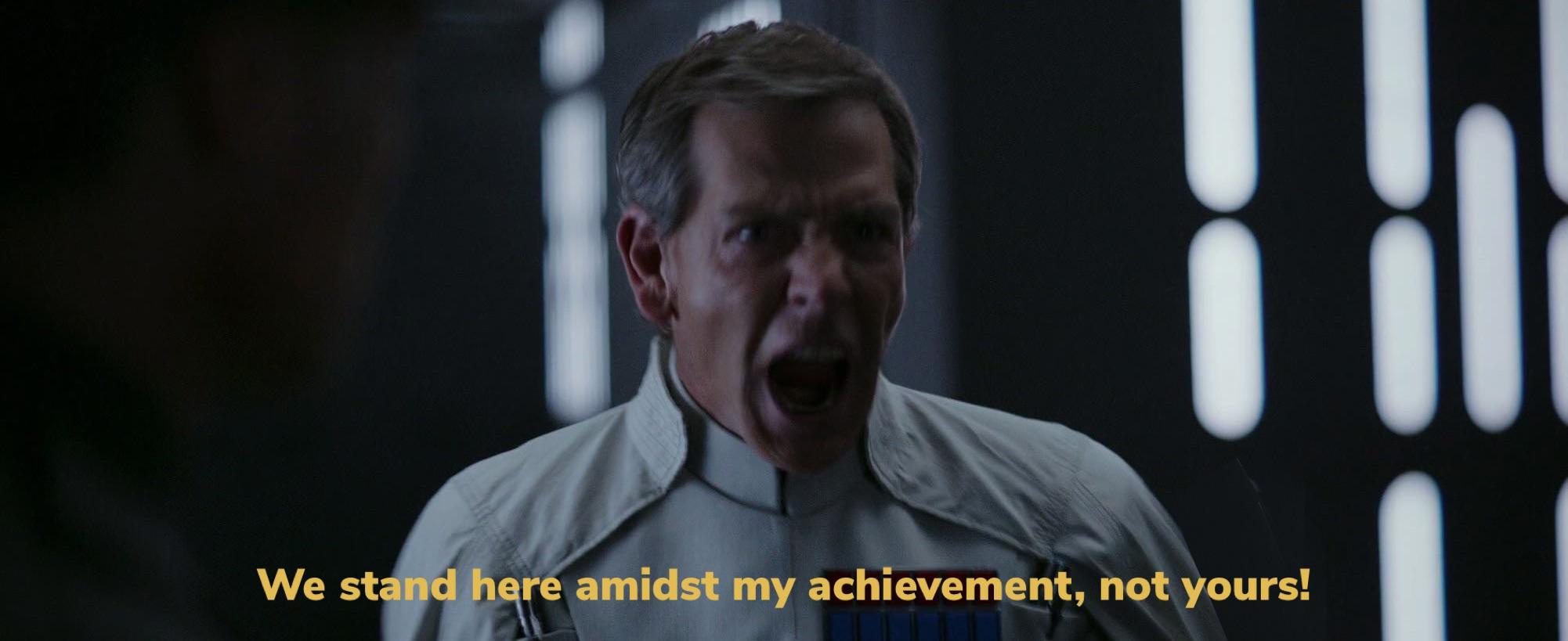 High Quality We stand here amidst my achievement, not yours! Blank Meme Template