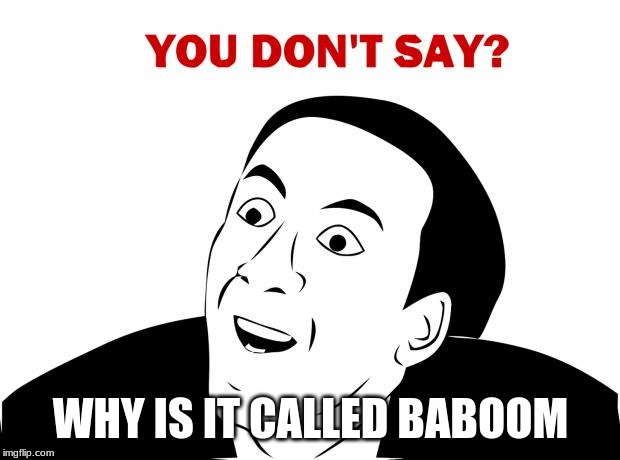 You Don't Say Meme | WHY IS IT CALLED BABOOM | image tagged in memes,you don't say | made w/ Imgflip meme maker