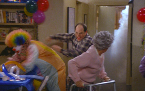 George Costanza Fire Escape Blank Meme Template