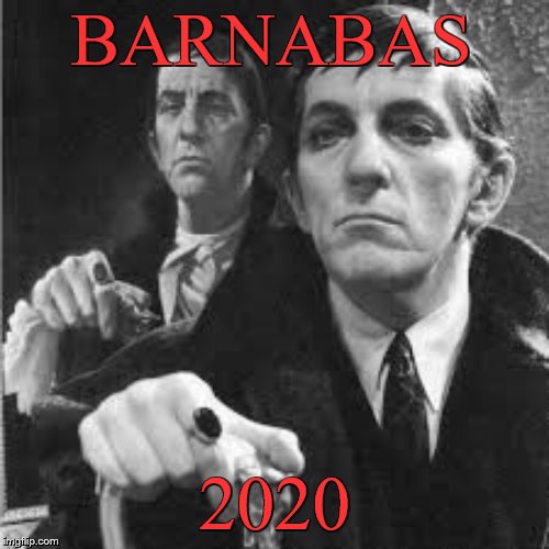 Barnabas Campaign 2020 | BARNABAS; 2020 | image tagged in fun,politics,election 2020 | made w/ Imgflip meme maker