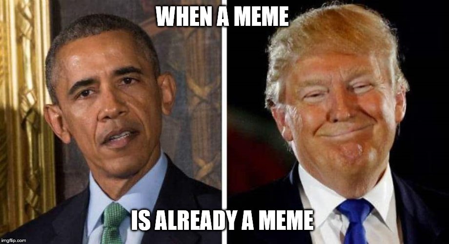 You'll Never be President | WHEN A MEME; IS ALREADY A MEME | image tagged in oh yeah | made w/ Imgflip meme maker