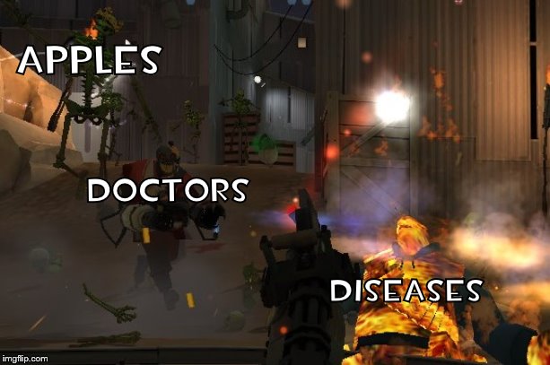 apples; doctors; diseases | made w/ Imgflip meme maker