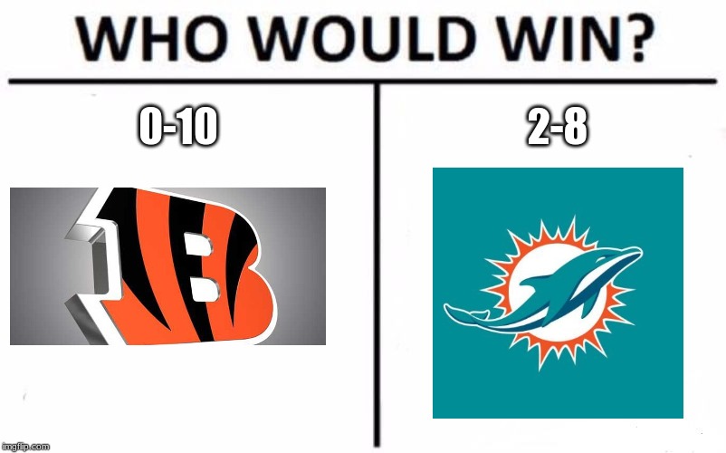 the teams in nfl | 0-10; 2-8 | image tagged in memes,who would win,nfl | made w/ Imgflip meme maker
