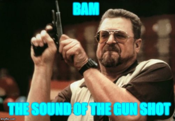 Am I The Only One Around Here Meme | BAM; THE SOUND OF THE GUN SHOT | image tagged in memes,am i the only one around here | made w/ Imgflip meme maker